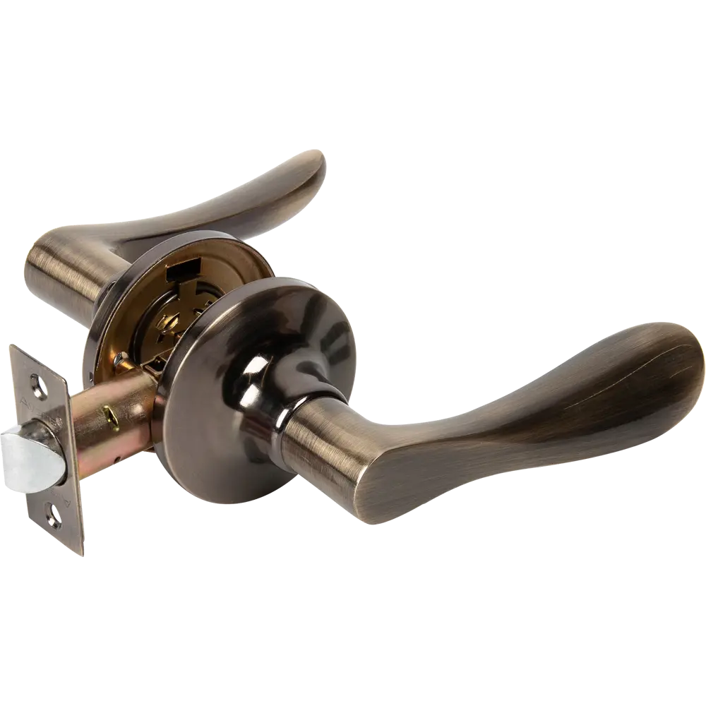 Ручка-защёлка Avers для межкомнатных дверей без фиксации в бронзовом исполнении 82001741 STLM-0016929 - Вид №1