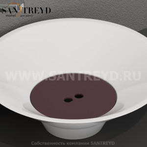 486075 Накладка на слив из керамики цвет Бургундское вино Kerasan Deco Италия