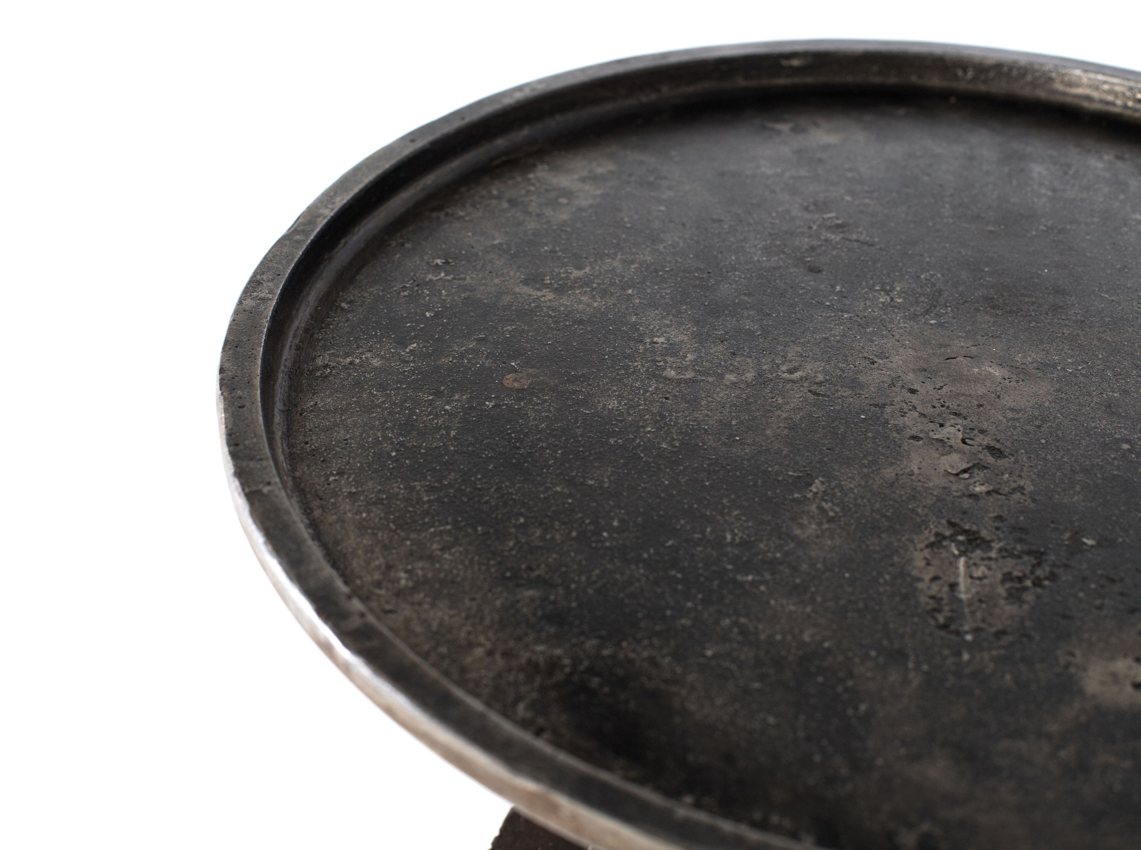 Высокий круглый журнальный столик из мелиорированного дерева Giner y Colomer 1415 ARCH-00145540 - Вид №2