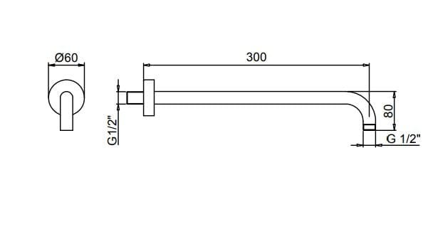 Душевая головка с настенным душем Fantini Rubinetti Fontane Bianche / Salvatori + Fantini ARCH-00025470 - Вид №1