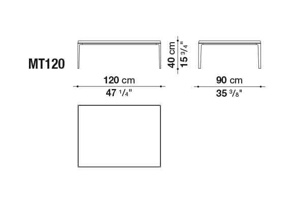 Прямоугольный журнальный столик из массива дерева B&B Italia Michel ARCH-00038374 - Вид №6