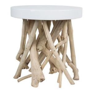 Стол журнальный Cumi Glossy белый