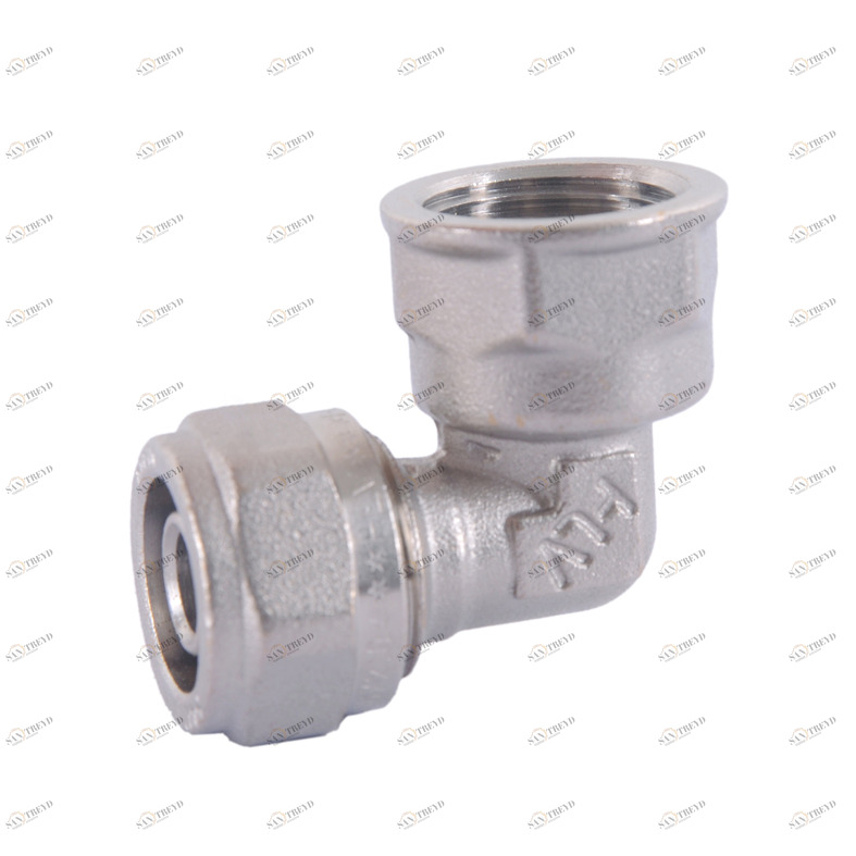 HLV-114352.№.05 Угольник обжимной HLV  с переходом на внутреннюю резьбу 