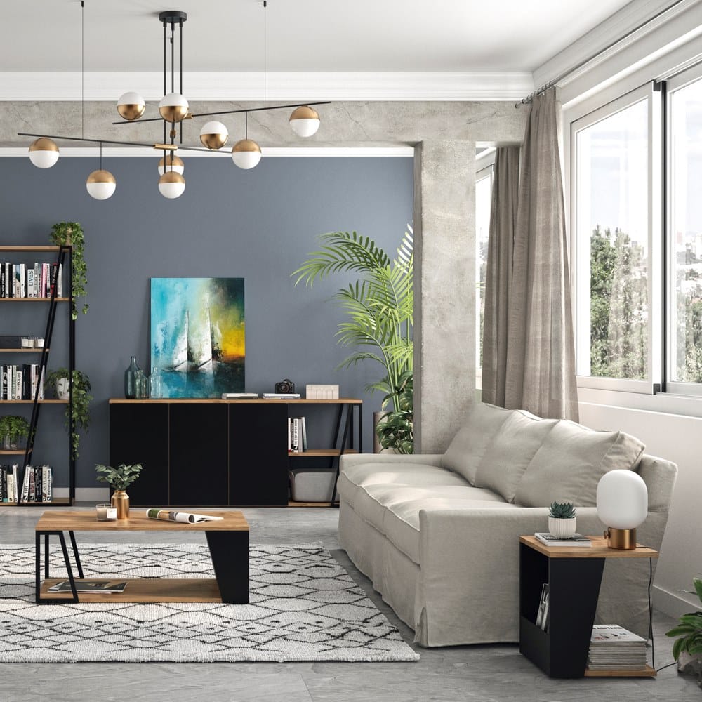 Низкий деревянный журнальный столик с отсеком для хранения TemaHome Albi ARCH-00130644 - Вид №3