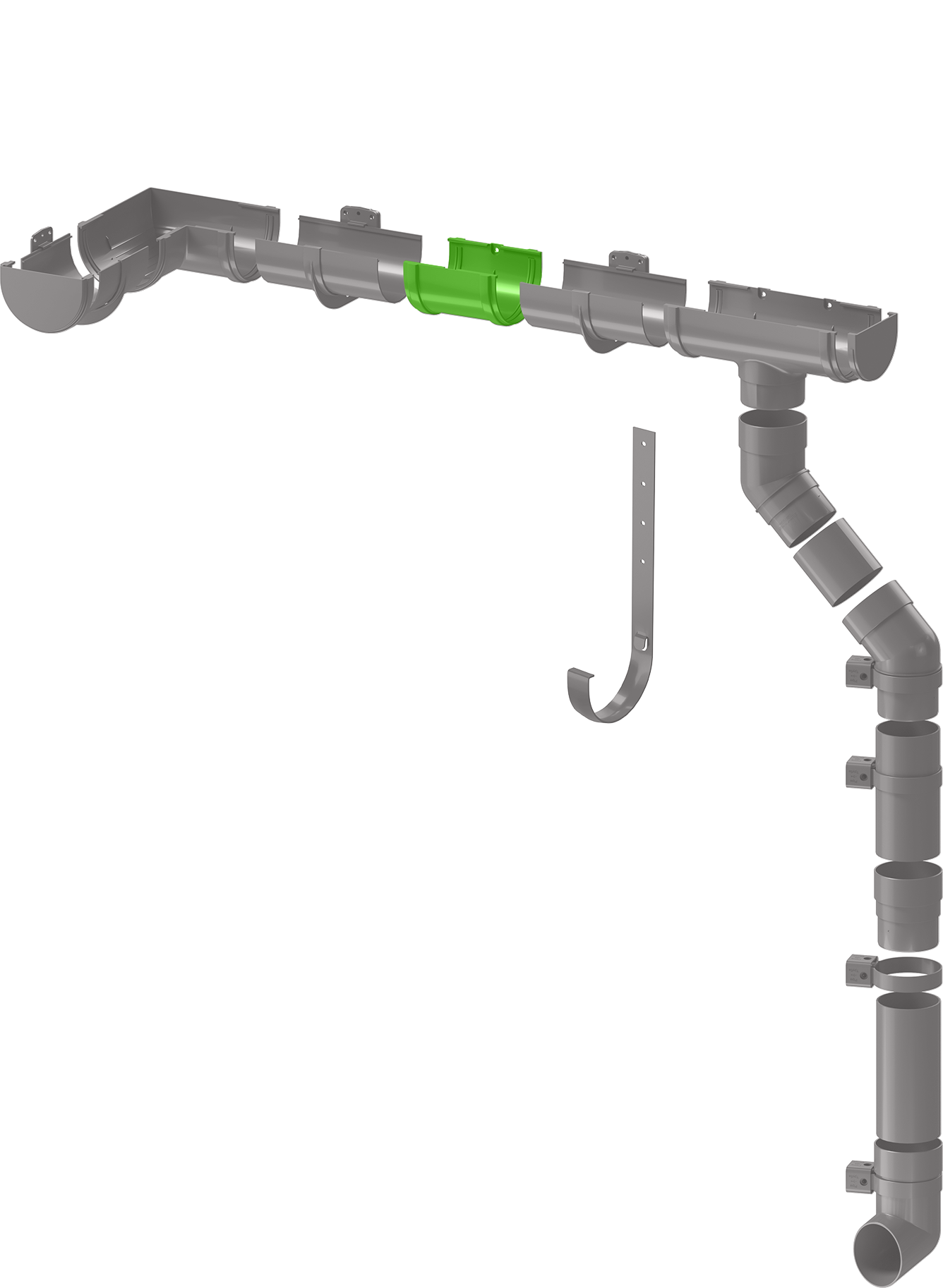 81930146 Соединитель желобов Dacha 120 мм зелёный STLM-0014105 DÖCKE  - Вид №2