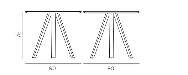 Круглый стол из МДФ Vergés Тау ARCH-00142509 - Вид №3