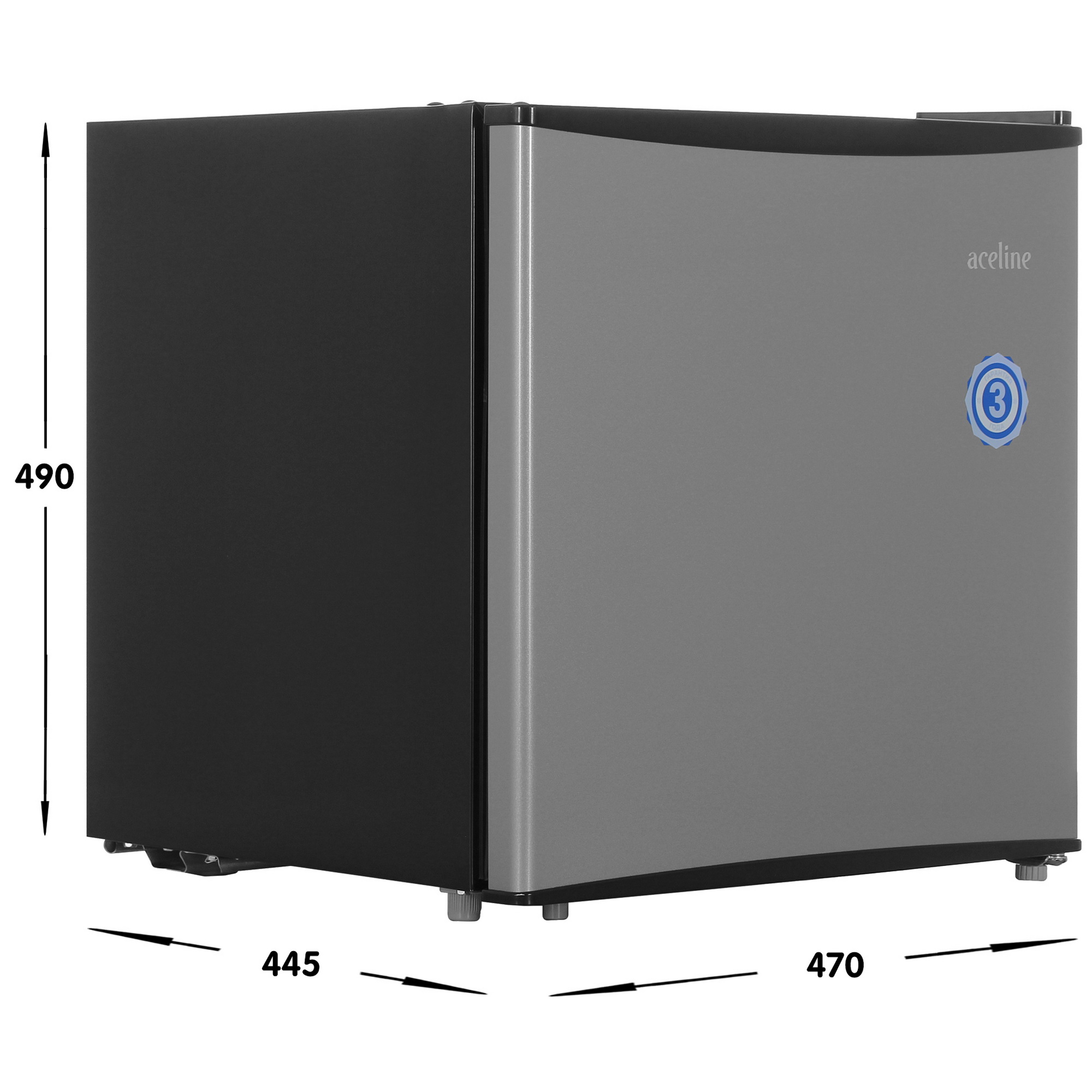 9223674 Холодильник компактный   Aceline S05AMA серебристый STDN-0050356 - Вид №7