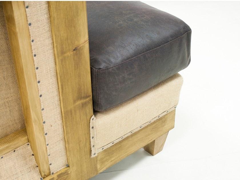 CREARTE COLLECTIONS Кожаная кушетка со вставками из джута на спинке Bambou essence 42 - Вид №3