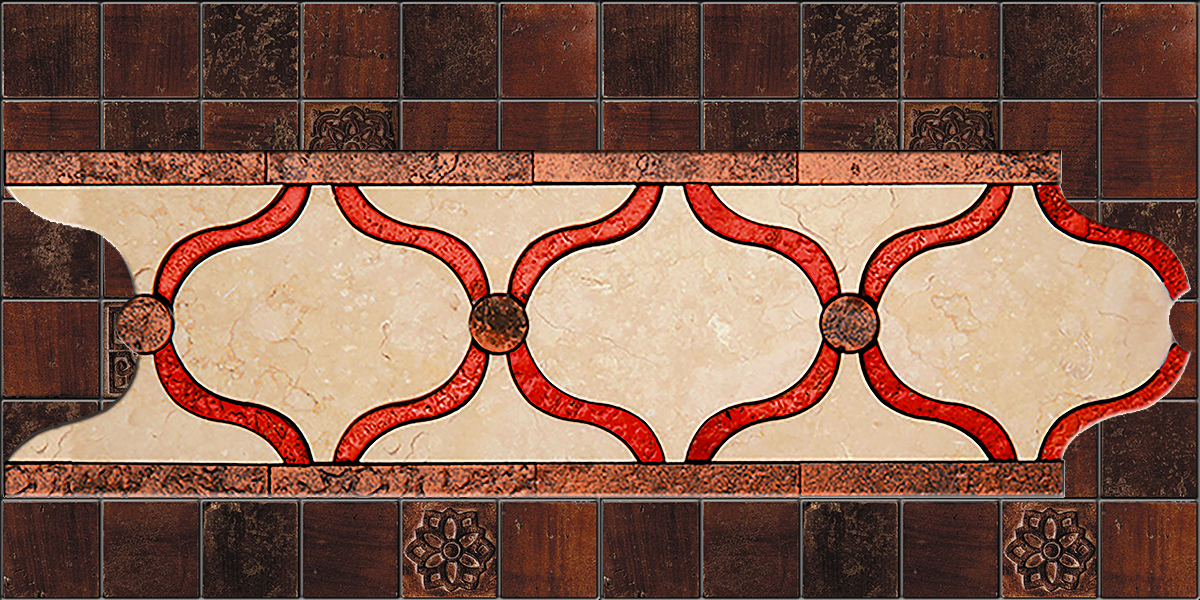 БОРДЮР ИЗ МРАМОРА GE-3 SKALINI ORNAMENTAL GE3 - Вид №1