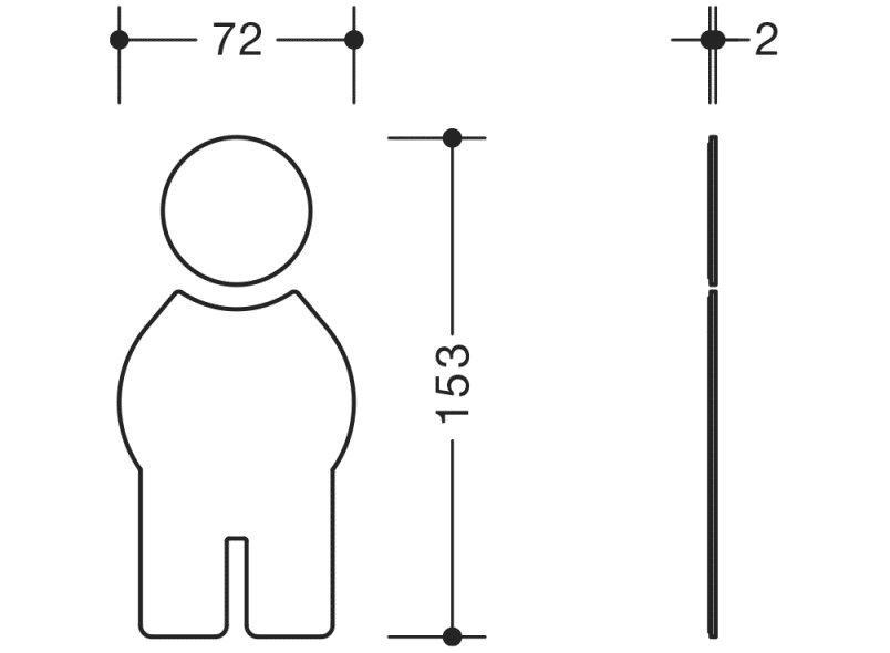 710XA.150.1 значок человека HEWI Türzubehör  - Вид №1