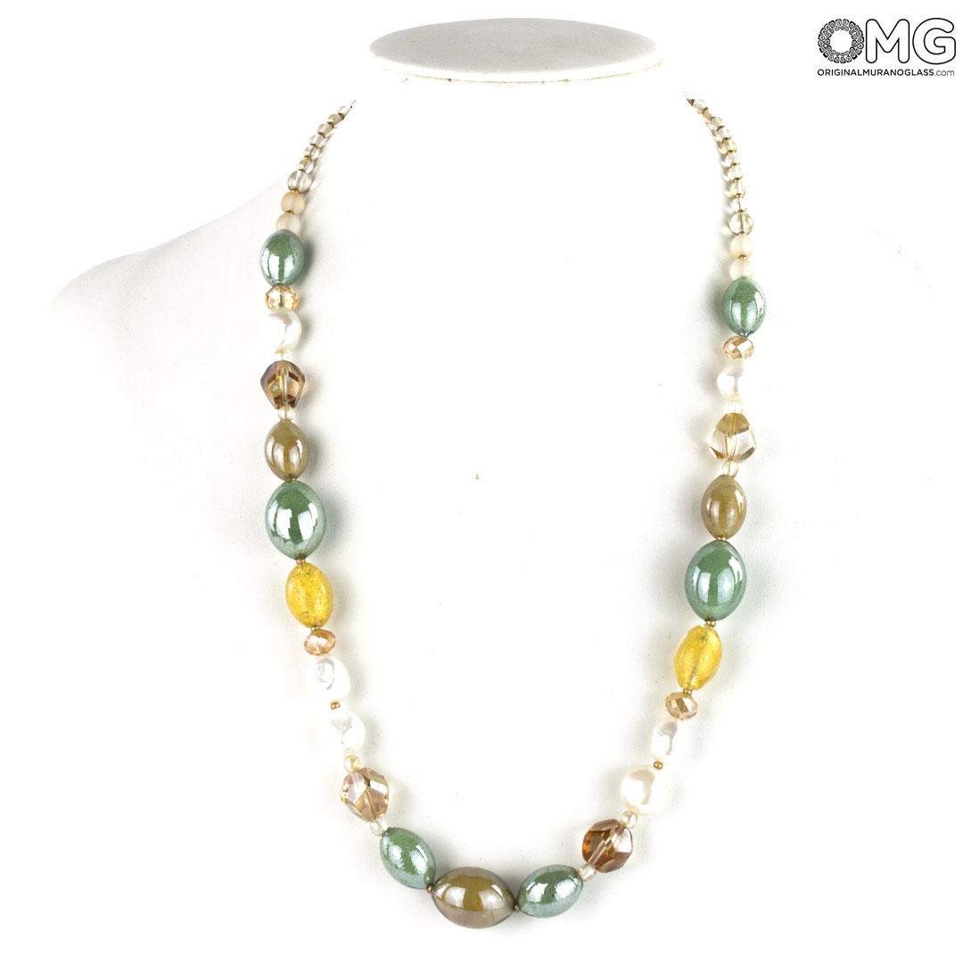 3955 ORIGINALMURANOGLASS Колье Морской песок - Коллекция Antica Murrina - муранское стекло OMG 88 см  - Вид №1