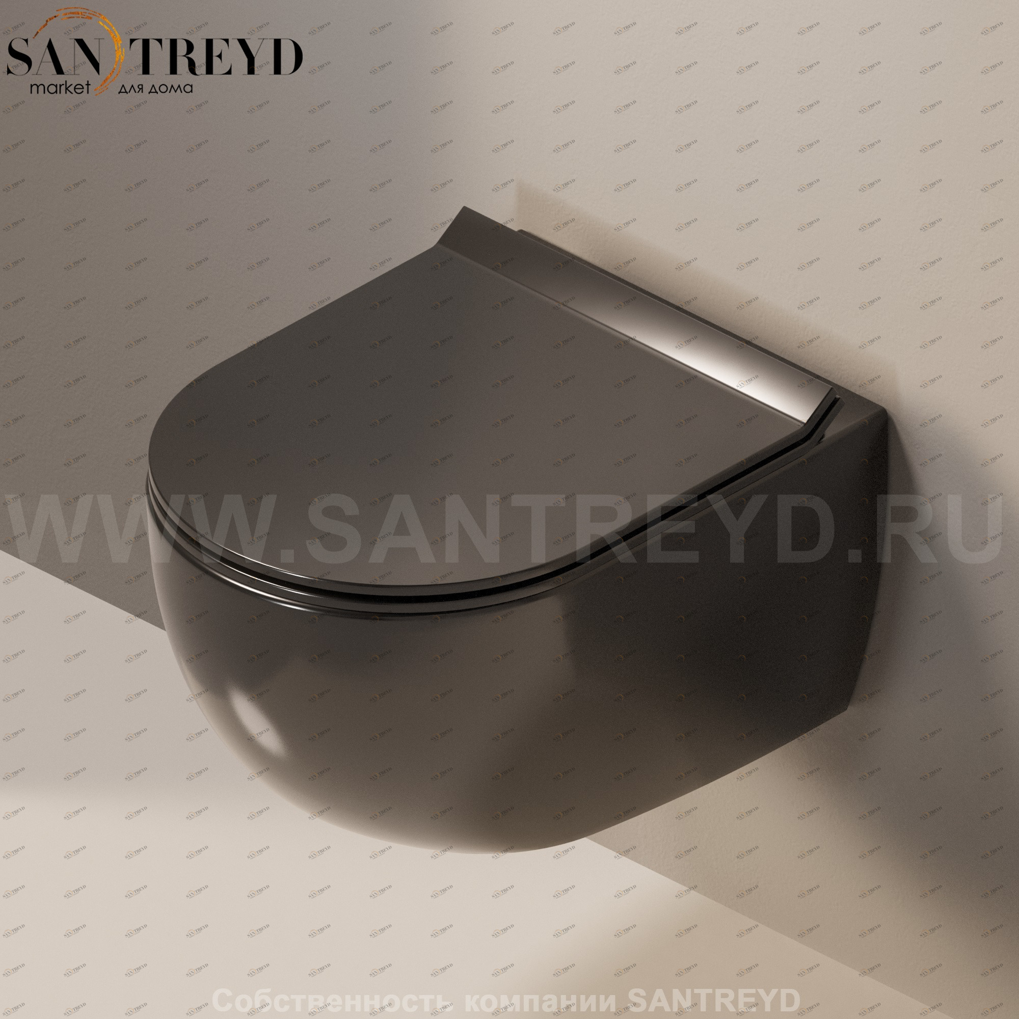 AP119G9017 Подвесной унитаз настенный Черный Ceramica Flaminia App Италия