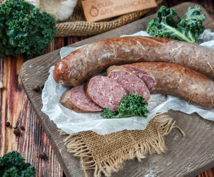 1918 Колбаса из молодой говядины и свинины Вкусляндия  - Вид №1