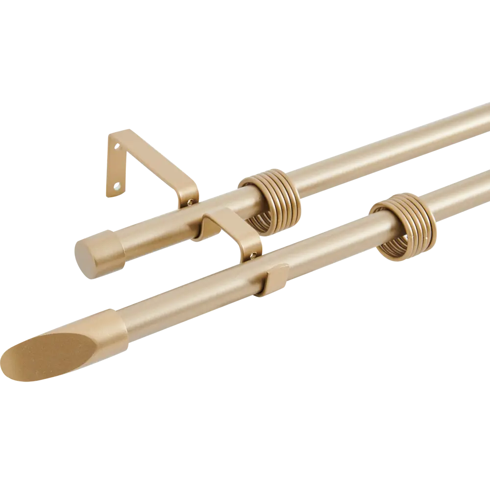 Карниз двухрядный раздвижной d19/16 мм наконечник скол 160-320 см цвет бронза ORBIS STLM-2125620