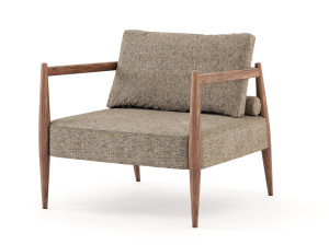 Тканевое кресло с подлокотниками