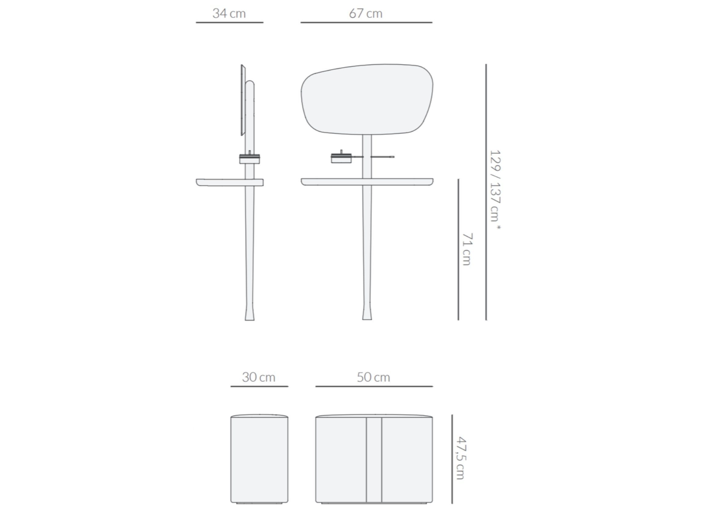 Деревянный туалетный столик NOMON моменты ARCH-00102023 - Вид №8