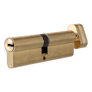 Цилиндр Apecs SM-80, 40х40 мм, ключ/вертушка, цвет золотой