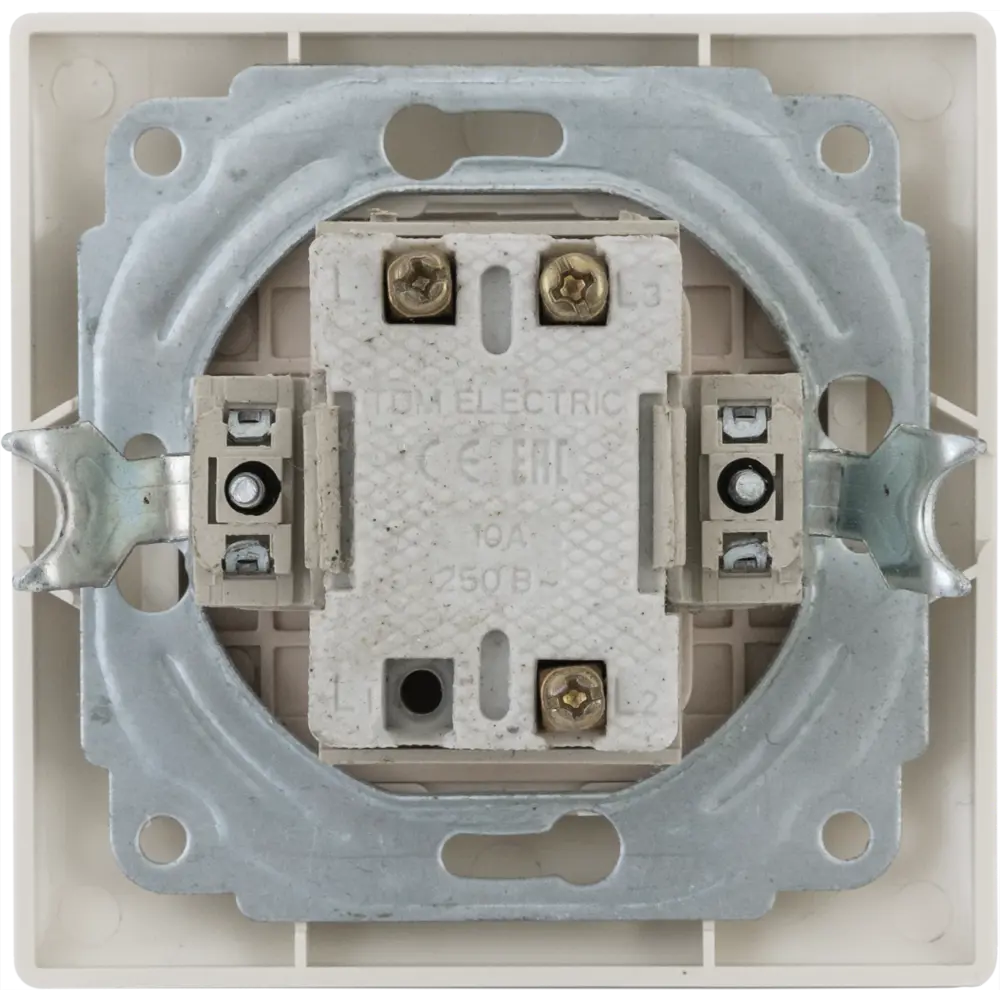 TDM ELECTRIC Выключатель встраиваемый с подсветкой, бежевый 85591345 Таймыр STLM-0064430 - Вид №2