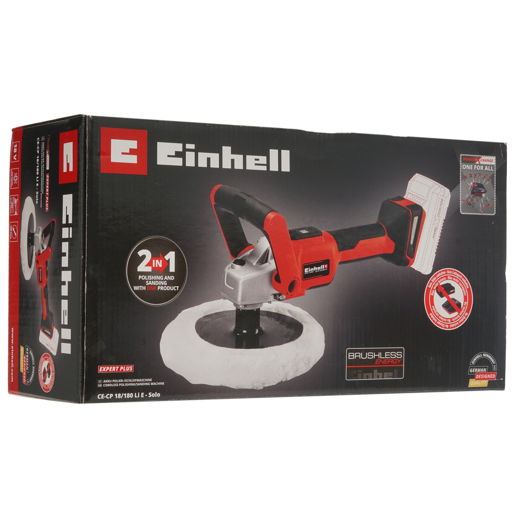 Полировальная машина Einhell PXC CE-CP 18/180 Li E-Solo Power X Change 18V  , Без ЗУ, Без АКБ 5311654 STDN-0110249 - Вид №8