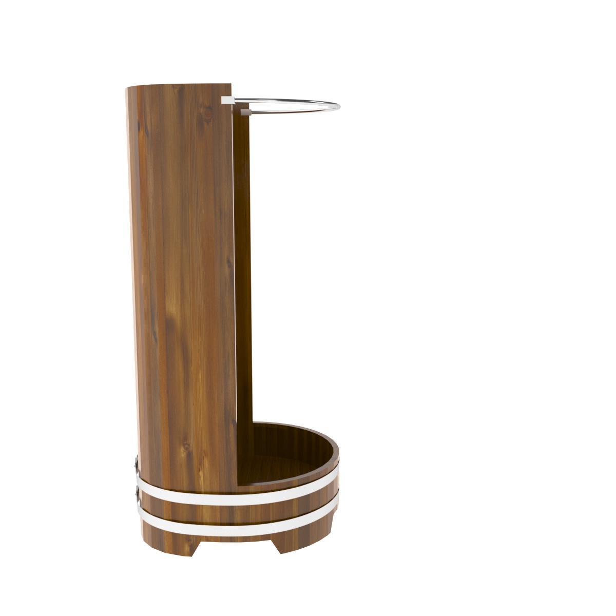 2213 Душевая кабина с держателем для шторки мореная Рустик Alyarus  - Вид №1