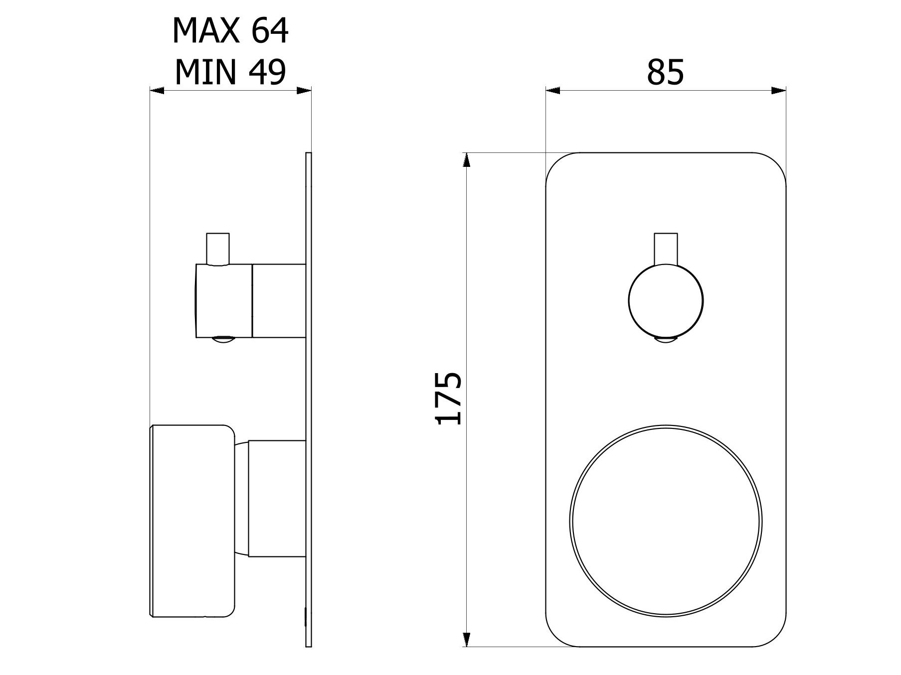 Мраморный встраиваемый смеситель для душа с переключателем IB мрамор + мрамор Elle ARCH-00099432 - Вид №22