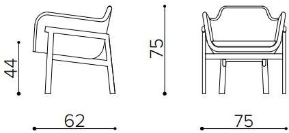 True Design Кресло с подлокотниками Slight Sl100w - Вид №5