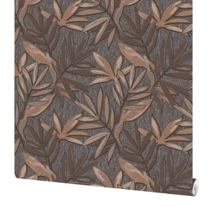 Обои «Лист 3452-7», виниловые на флизелиновой основе, цвет коричневый, 1.06x10 м