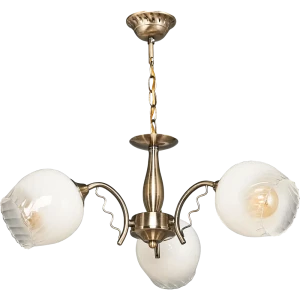 Люстра подвесная «Сезам» КС30069/3P, 3 лампы, 9 м², цвет белый/бронза