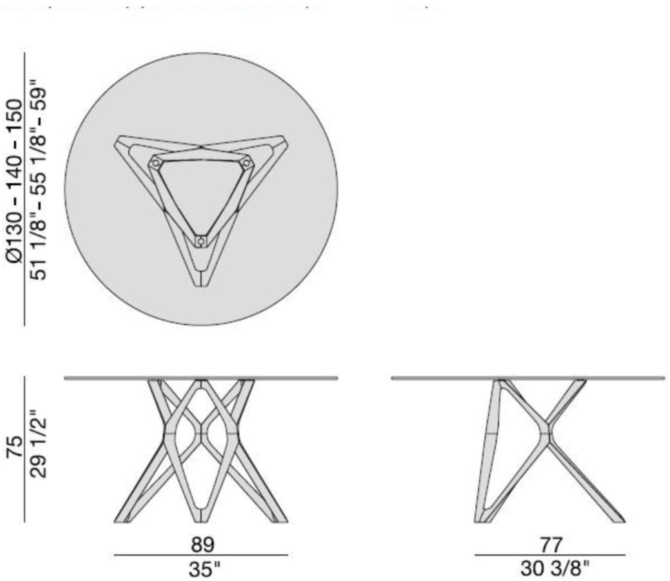 Porada Круглый хрустальный стол Iron sun-id-1359022 - Вид №2