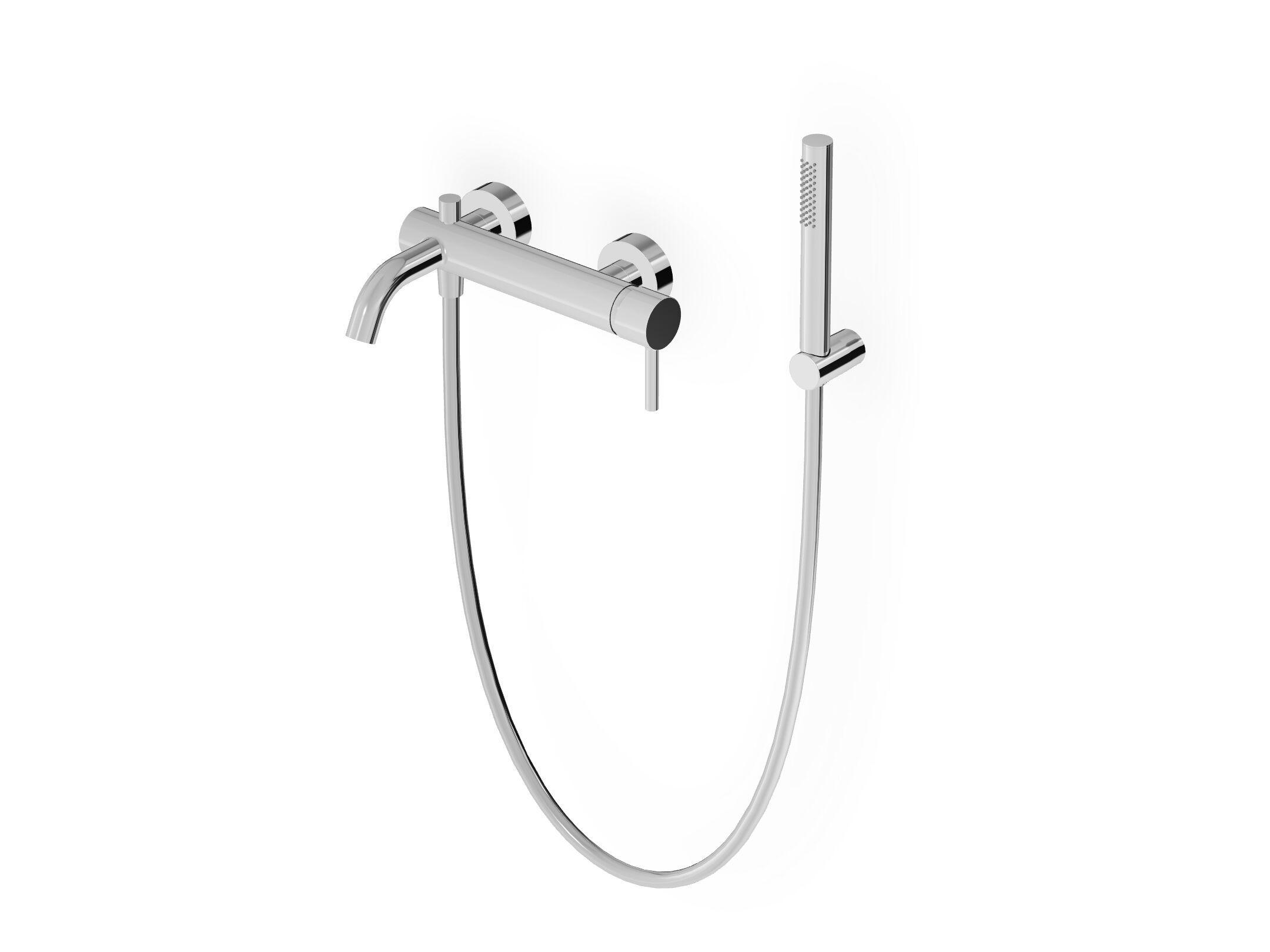Однорычажный настенный смеситель для ванны / душа с ручным душем Zucchetti Pan S ARCH-00024323 - Вид №22