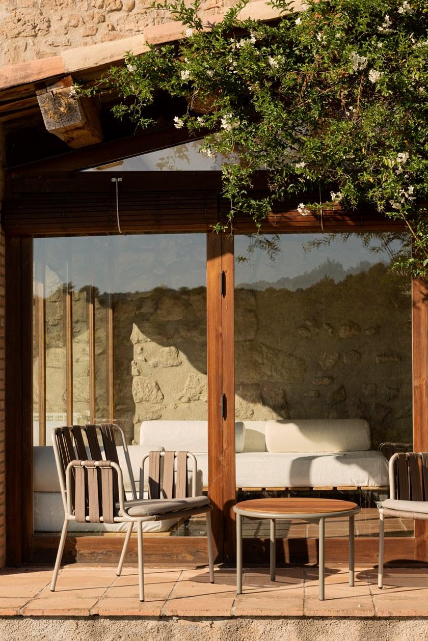 Bivaq Низкий круглый журнальный столик из стали и дерева Teja sun-id-1494140 - Вид №6