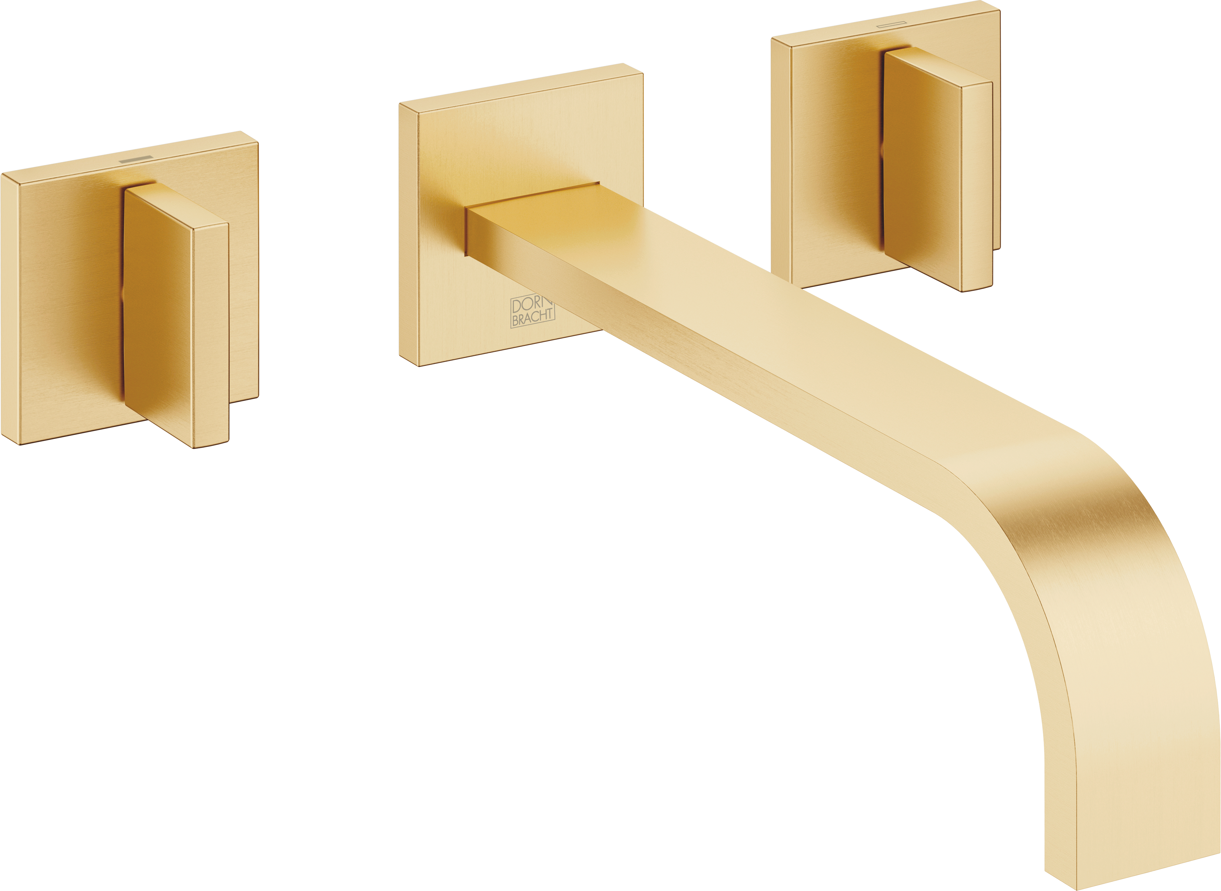 MEM Смеситель для раковины, настенный, без донного клапана - Brushed Durabrass (Золото 23 карата) 36717782-28