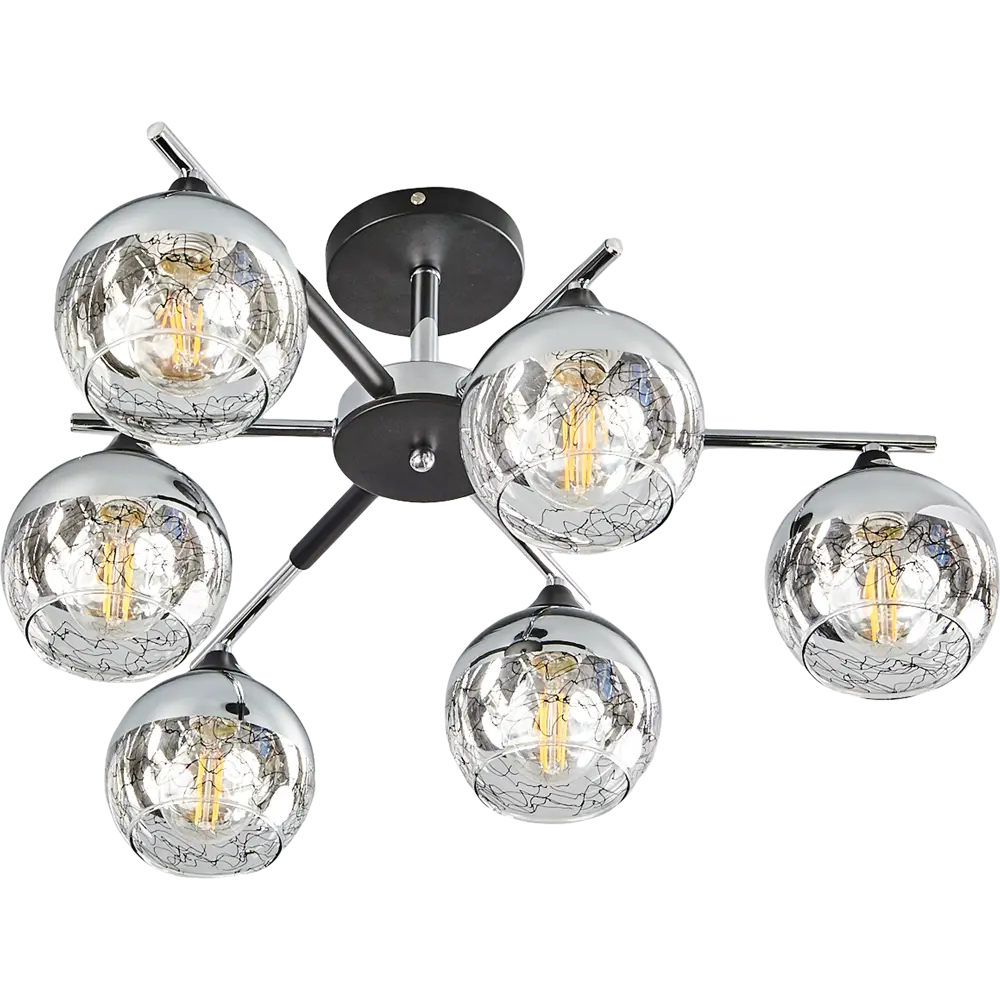 Люстра потолочная Escada 693/6P, 6 ламп, 22 м², цвет черный STLM-2157013 - Вид №1