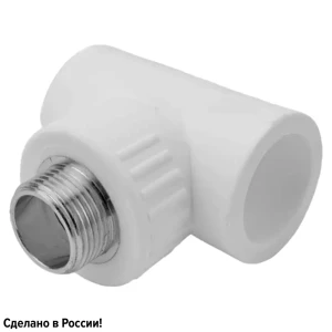 Тройник комбинированный Ростерм 20x1/2"x20 мм НР полипропилен 82185609 STLM-2123915