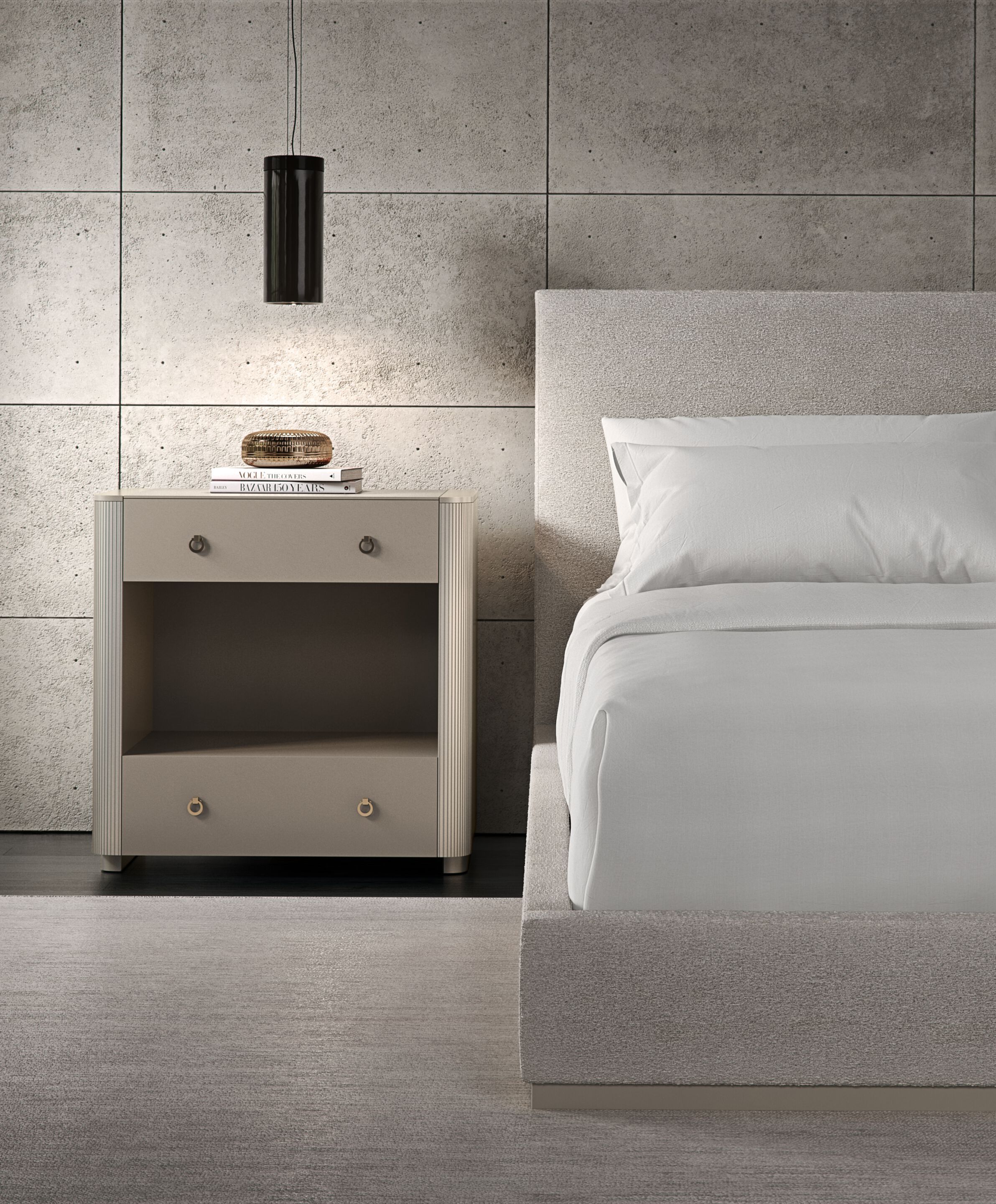 Двуспальная кровать с мягкой тканью Caracole BOUTIQUE ARCH-00064943 - Вид №1