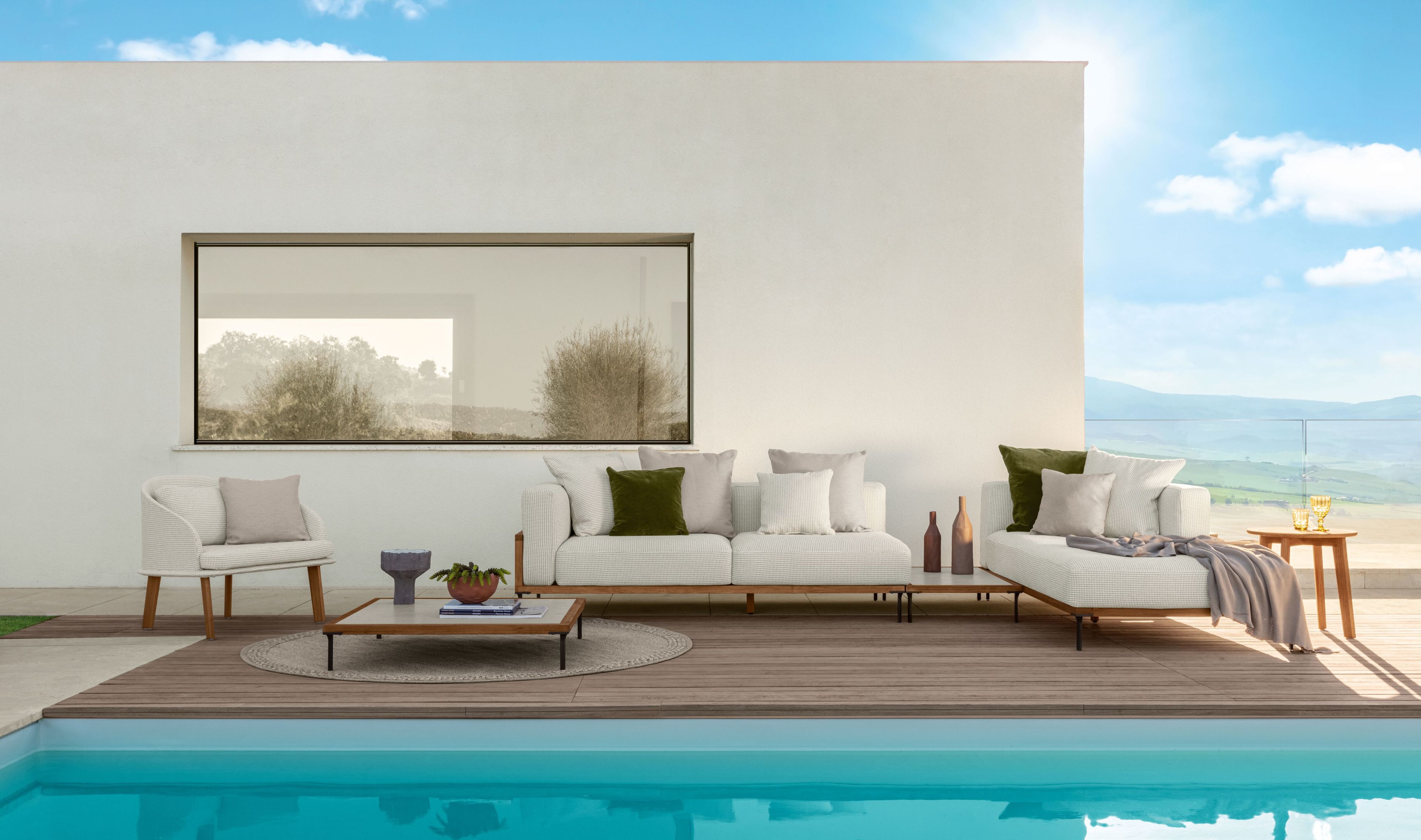 Низкий журнальный столик для сада Talenti CleoSoft-wood ARCH-00101201 - Вид №1