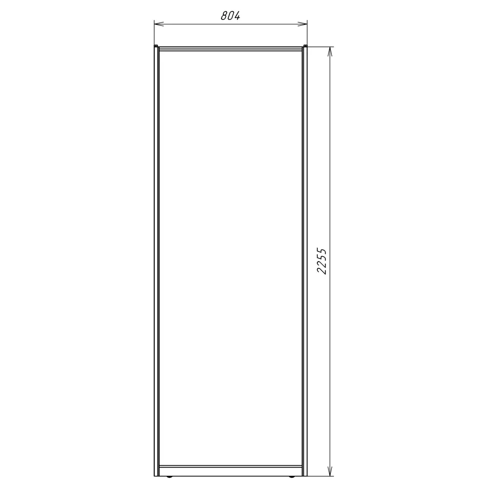 Дверь-купе KONSENSA 225.5x80.4 см с зеркалом профиль матовое серебро STLM-2127473 - Вид №10