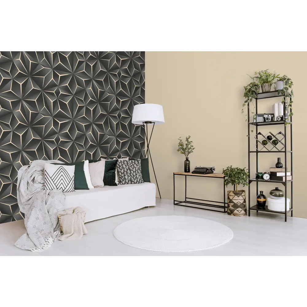 Обои флизелиновые Ateliero Kaleidos черные 1.06 м AT88187-09 Kaleidoscope STLM-2148757 - Вид №4