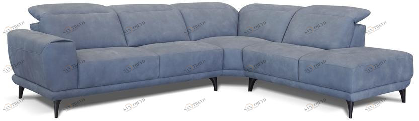Rossini Sofas Угловой кожаный диван с подголовником sun-id-1402771