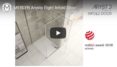 Дверь душевая для установки с боковой панелью AR8NN1104H L or R Merlyn Arysto Хромированный  - Вид №3