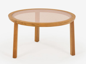 Круглый стол из тикового дерева