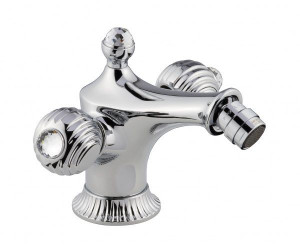 98004SWCR Смеситель The One для биде. Металлические ручки + прозрачные кристаллы Swarovski, цвет хром