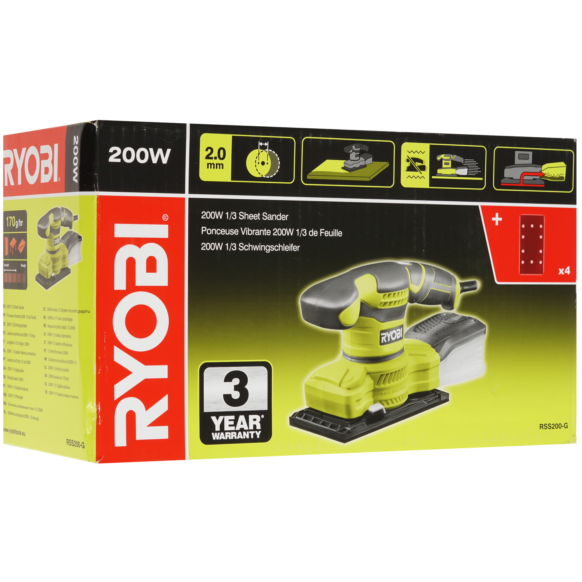 Виброшлифовальная машина Ryobi RSS200-G 5481143 STDN-0096988 - Вид №8