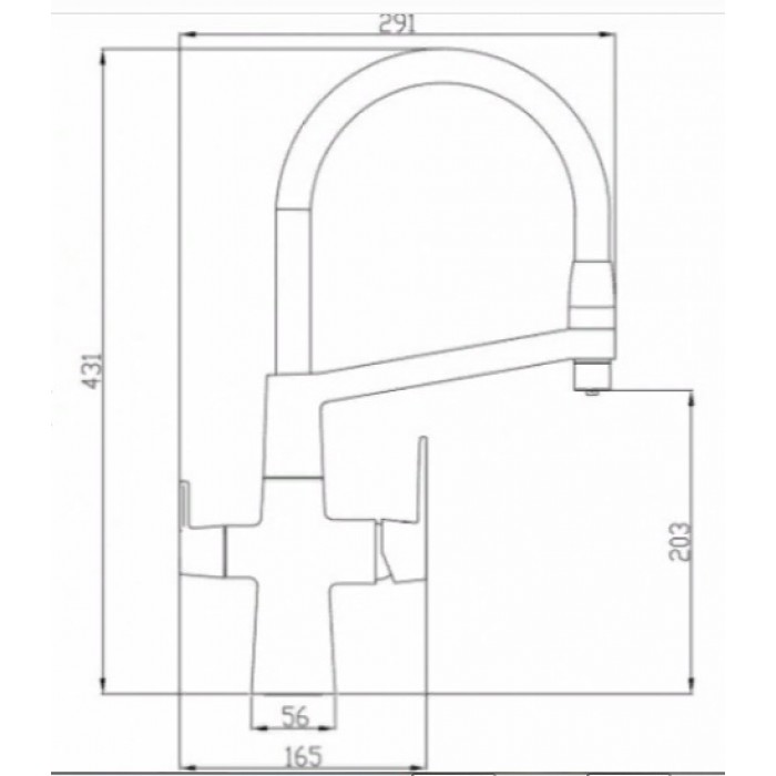Steel Hammer SH 818-6 BRONZE Смеситель для кухни Zorg 431x291  - Вид №2