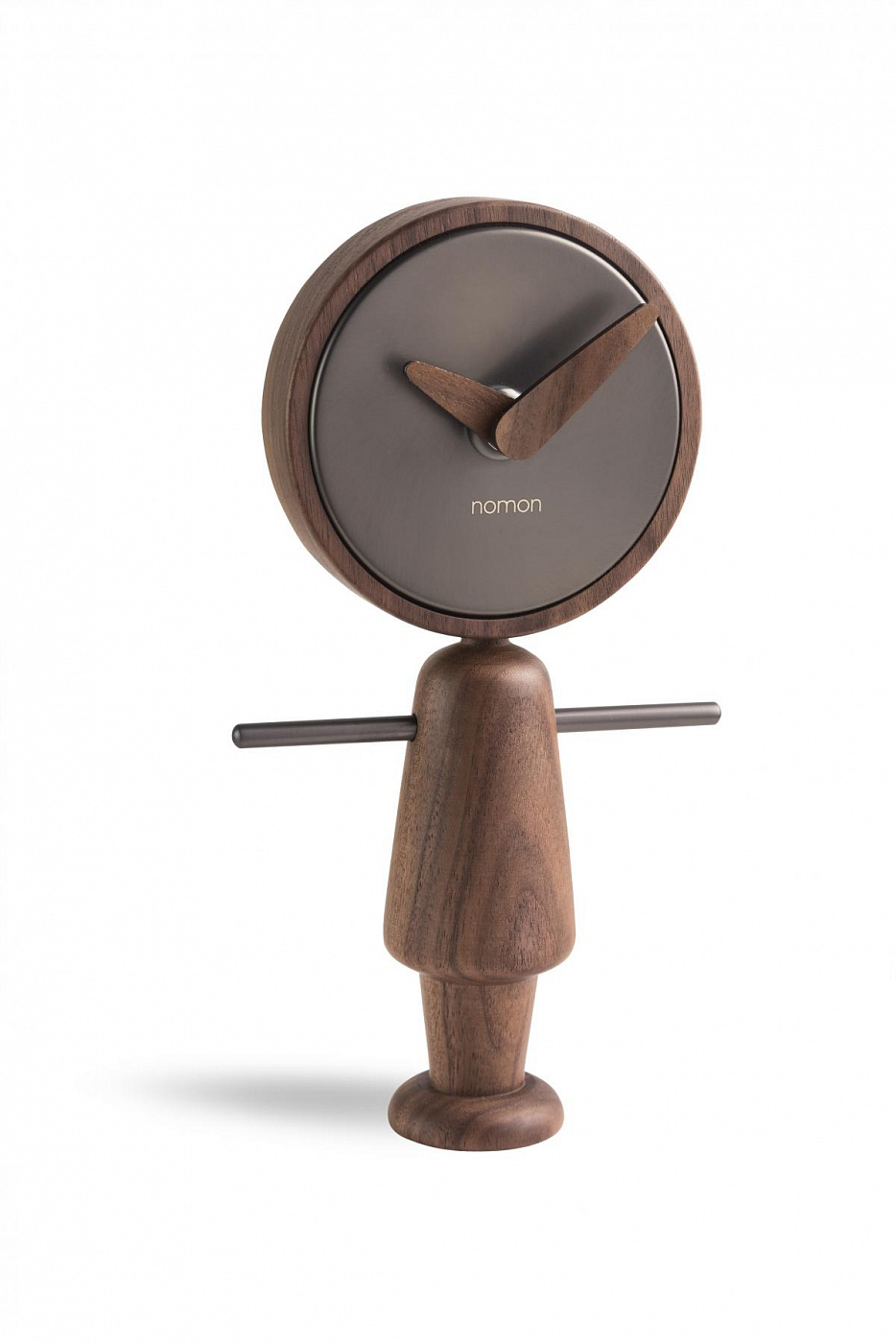095250 Настольные часы Nene графит-орех Nomon Nene&Nena 