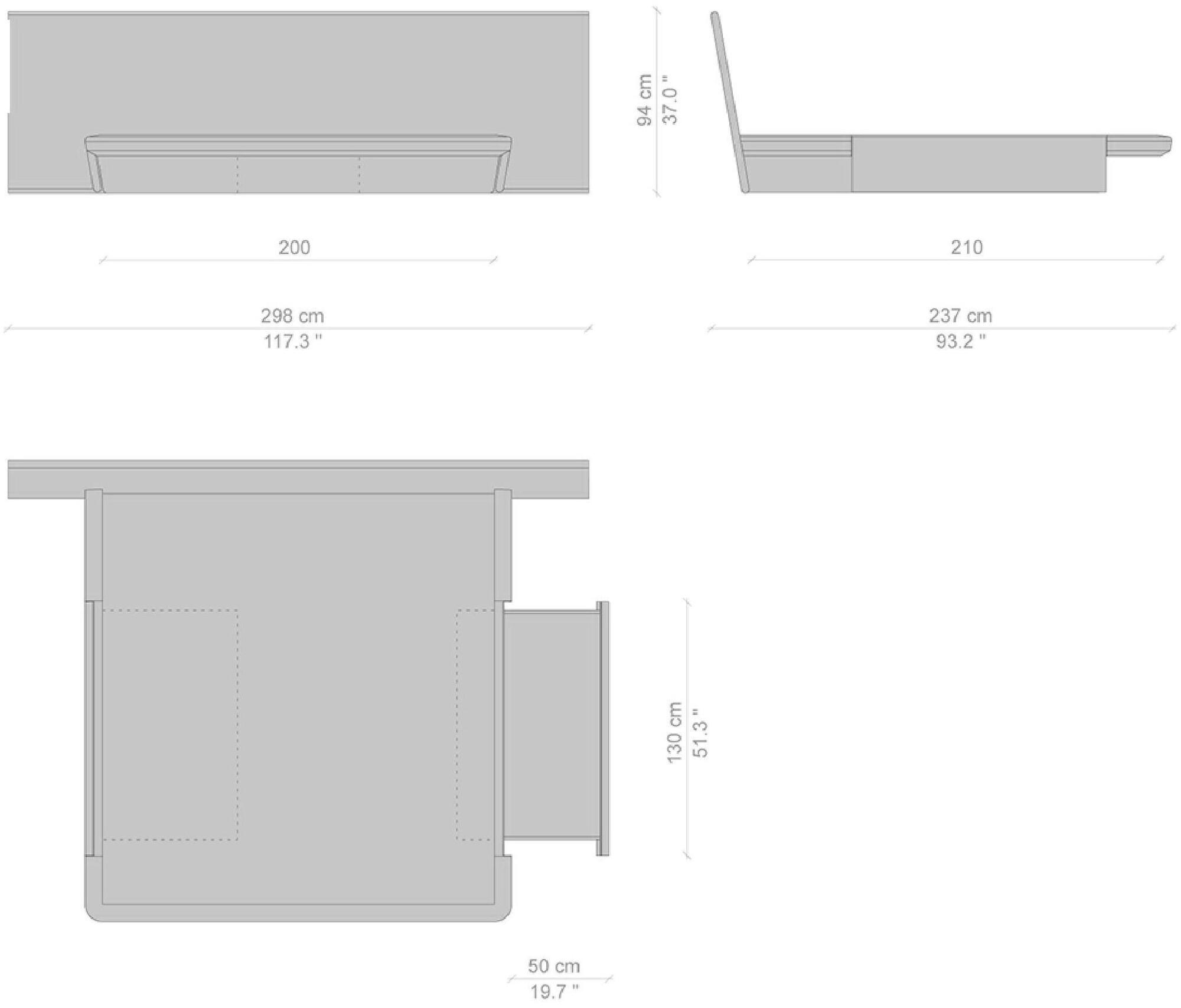 Cassina Кровать с изголовьем из ясеня  L42  - Вид №11