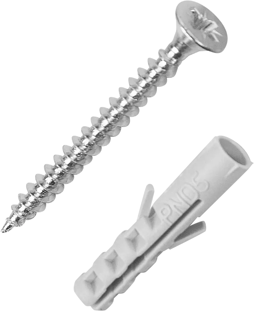 Дюбель потайной STANDERS PND 5х25 мм с шурупом для бетона и кирпича 83387758