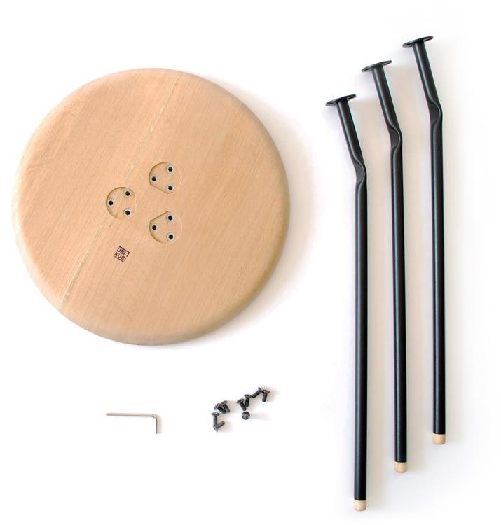 Askia Круглый высокий журнальный столик из ясеня Bend 1.t05.ah.mbk - Вид №3