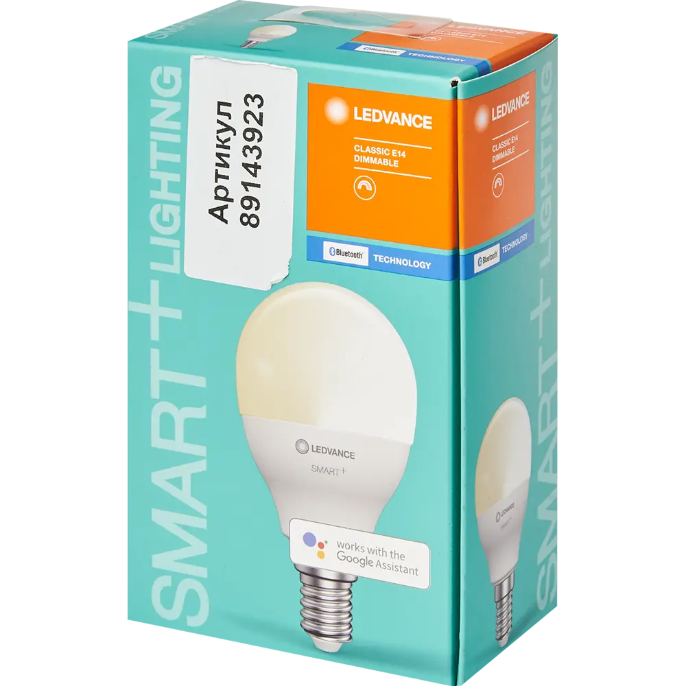 Лампа умная светодиодная Osram Smart Plus E14 220-240 В 5 Вт шар малый матовая 470 лм теплый белый свет LEDVANCE STLM-2002272 - Вид №3