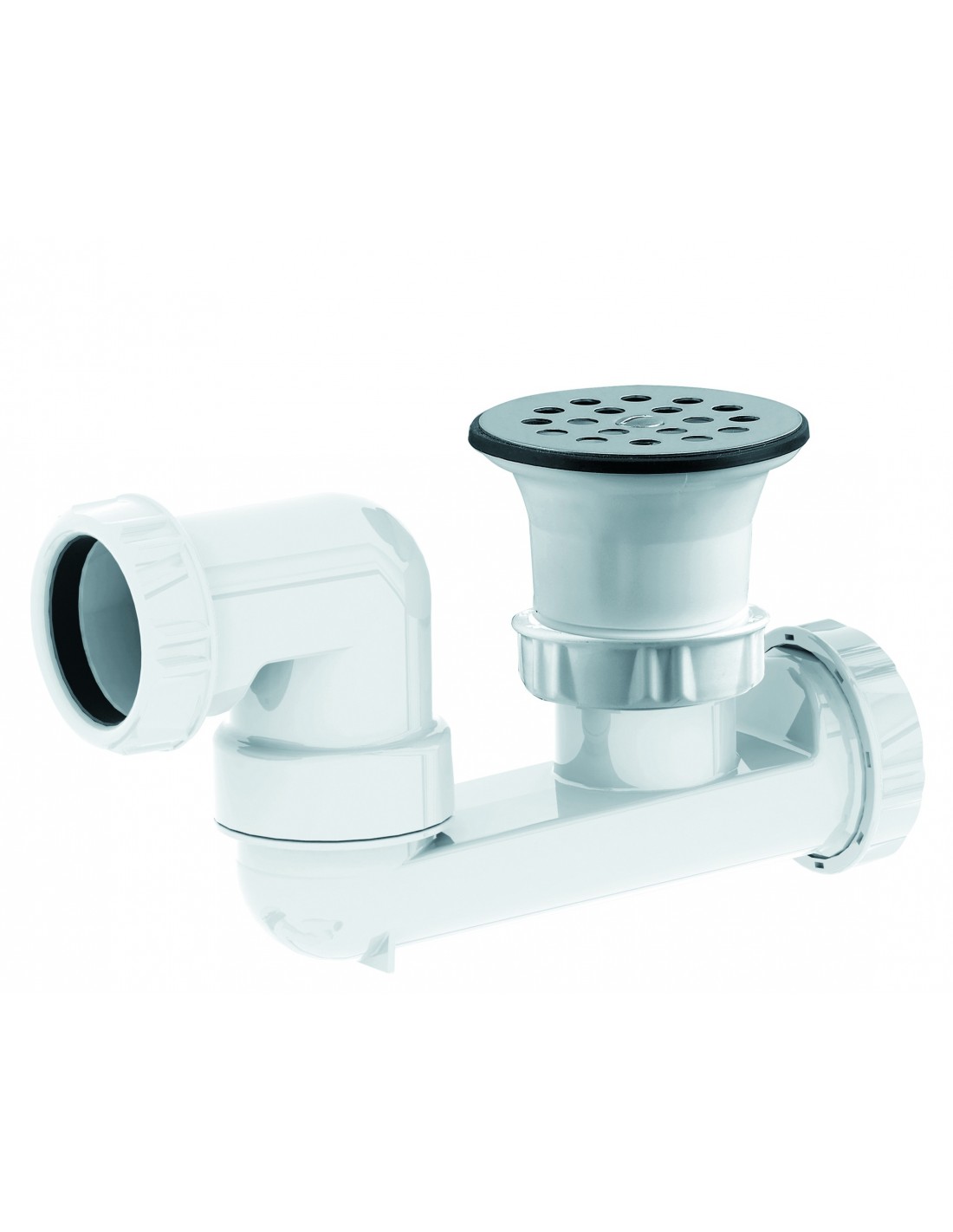 576200 000 00  Душевой трап для поддона 50 мм, решетка, регулируемый горизонтальный выход, нержавеющая сталь Valentin Хром 